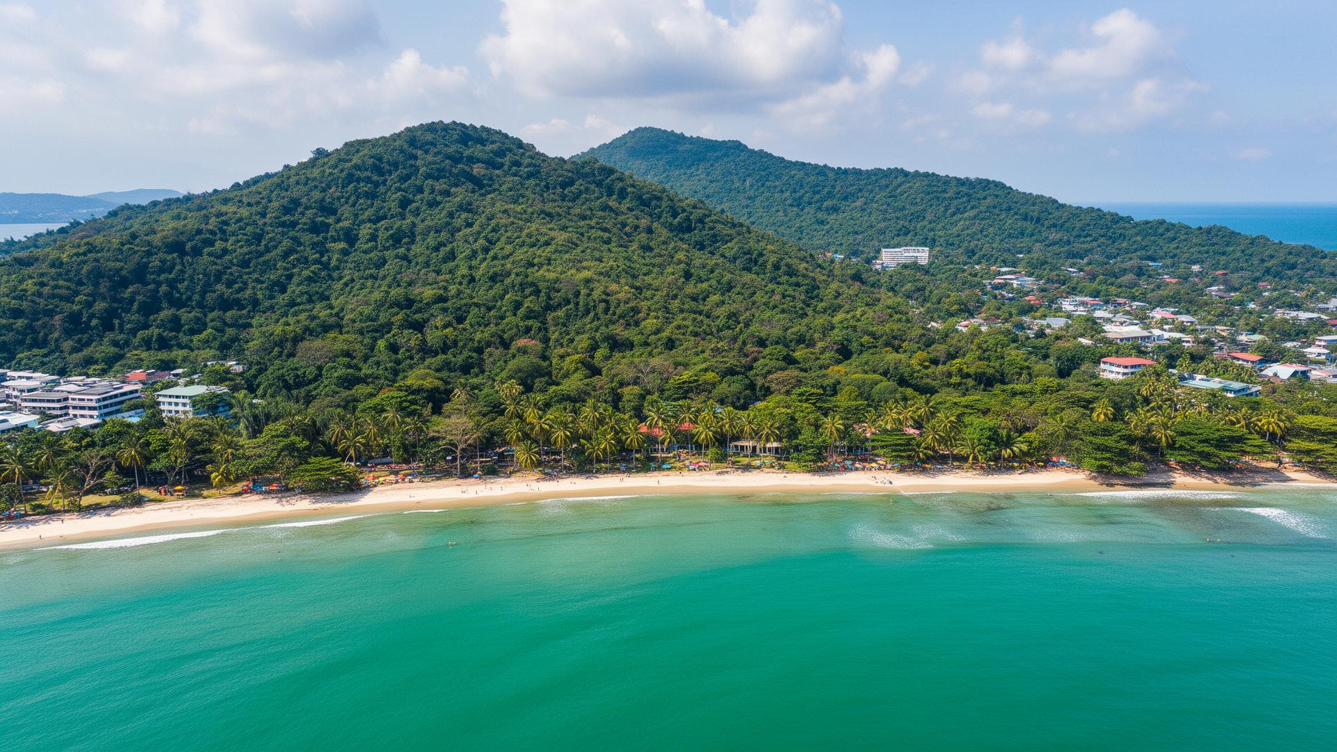 Aerial view of Na Jomtien coastline
